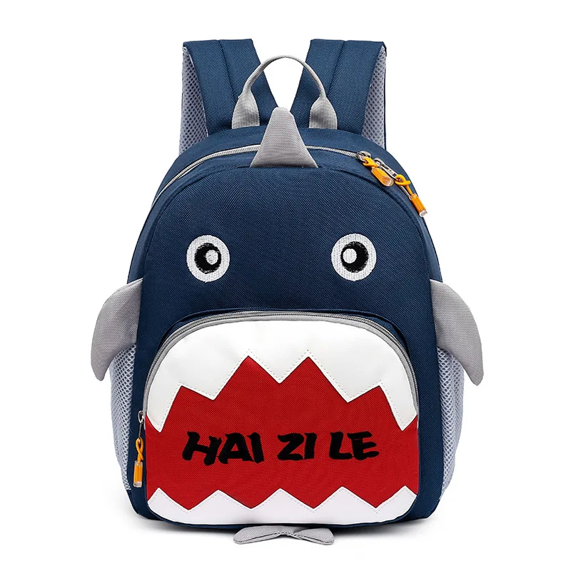New Children Cartoon Shark Backpacks In Kindergarten Boys Girls Baby School Bags Cute Kids Backpack First Grade Anti Loss Bag
