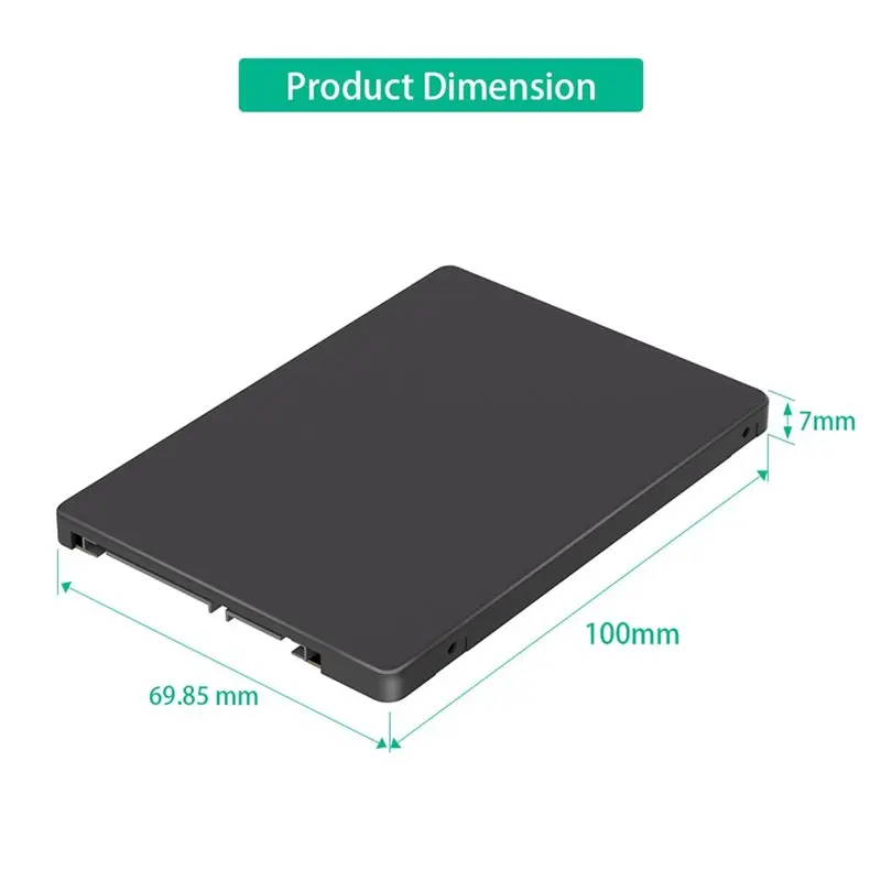 Карта-конвертер интерфейса ASMA-Dual M.2 B Key SSD в 2.5 SATA3 с пластиковым корпусом для замены HDD в ноутбуках и настольных ПК (art.: 3920dac59acb7) - 3920dac59acb7