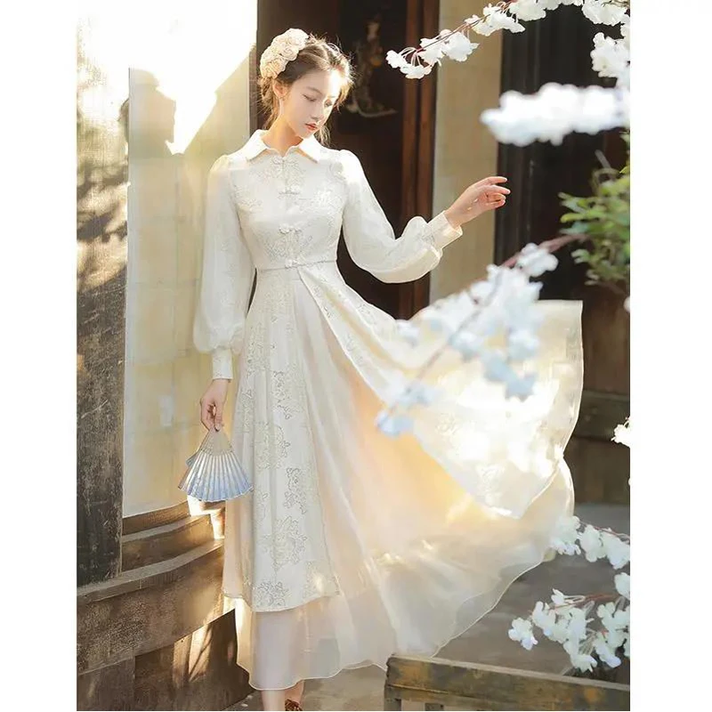 Кружевное платье-Ципао недорогие вечерние платья элегантный пикантный костюм