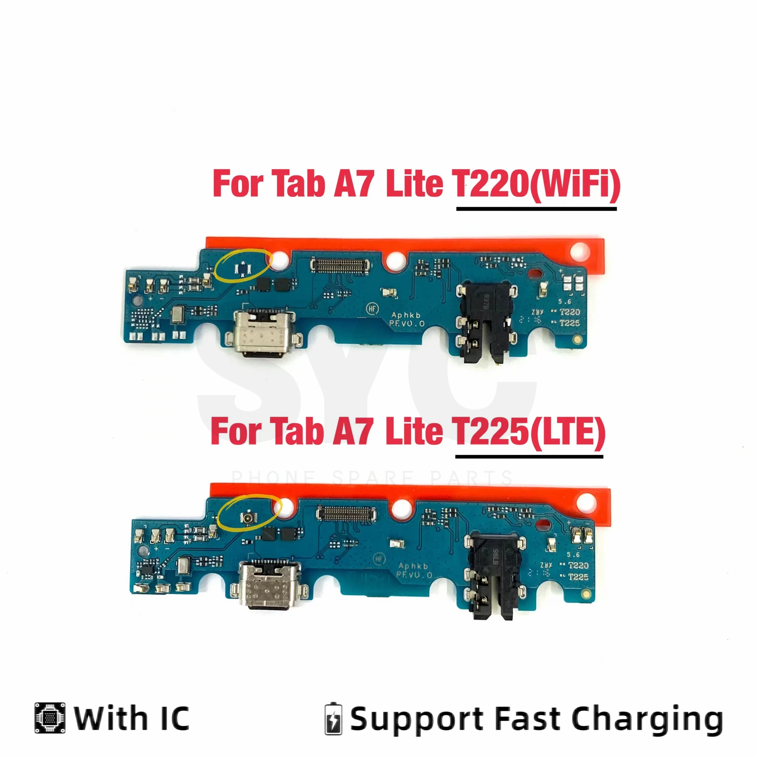 Фото 1 шт. для Samsung Galaxy Tab A7 Lite T220 T225 USB-коннектор для зарядки док-станции, плата с гибким кабелем №1