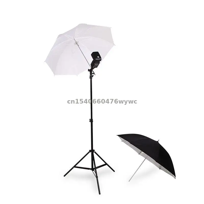 Camera Flash Umbrella Set 2m Lamp Holder + Metal E-shaped Lamp Holder + 36 Inch Soft Light Umbrella Reflector