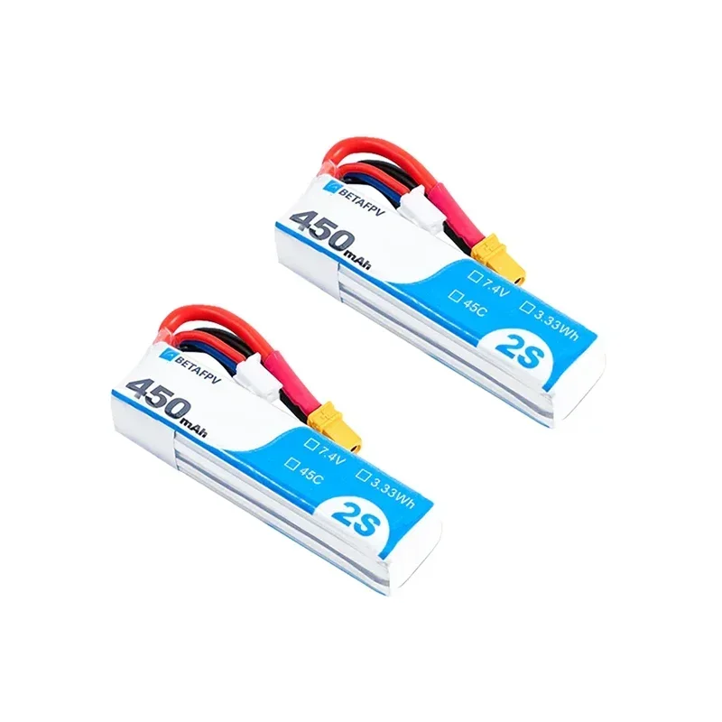 2/4 шт. Betafpv 450 мАч 2S 45C Lipo батарея/2S оптовый кабель Pigtail (XT30)