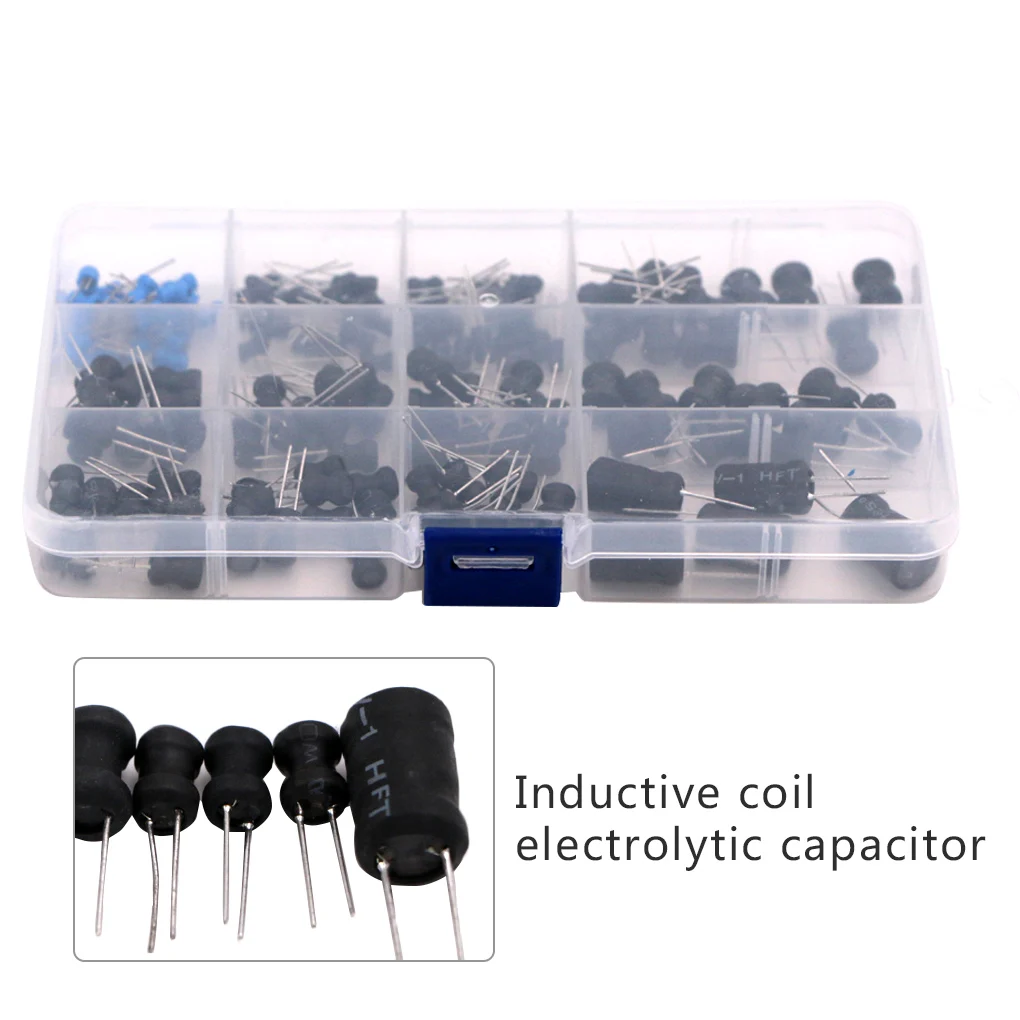 

145pcs 12 Values Choke Inductors Assorted Kit 10uH-10mH Inductors Set with Plastic Box