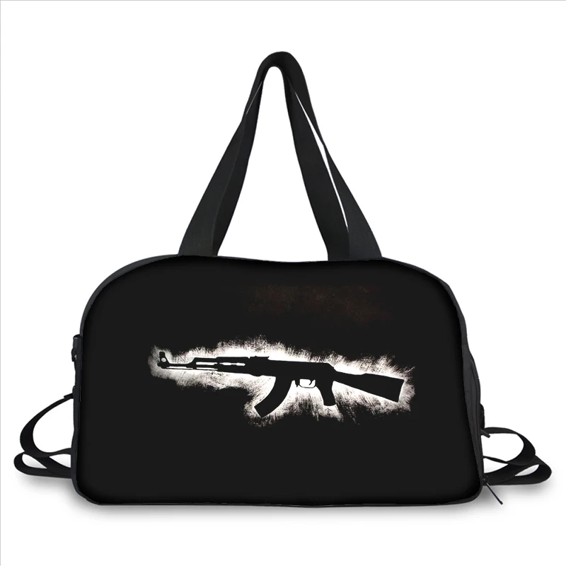 AK47 Handgun BUllets 3D printing fashion trend portable large capacity multi-function messenger bag travel bag