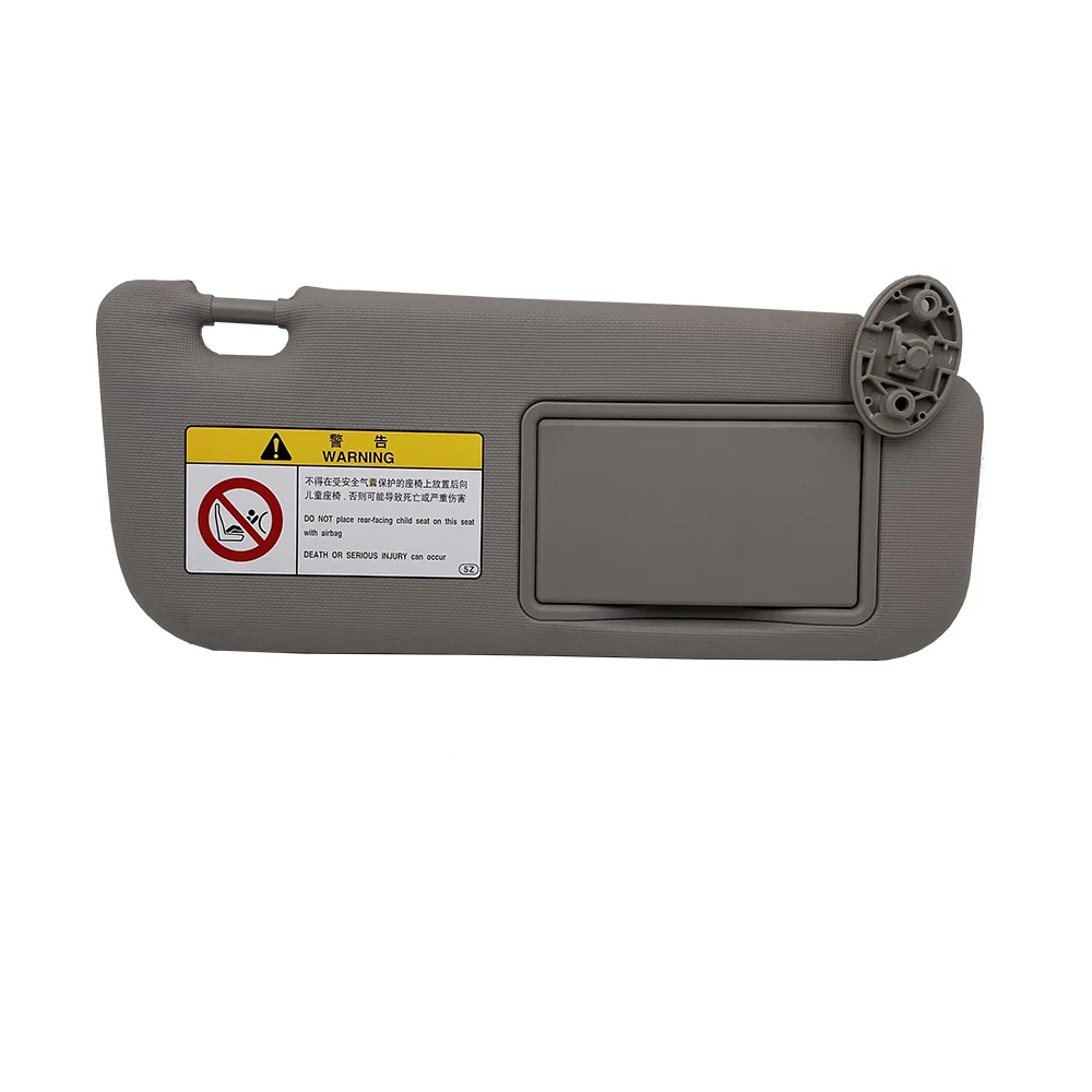 Серый правый передний солнцезащитный козырек с зеркальной удлинительной