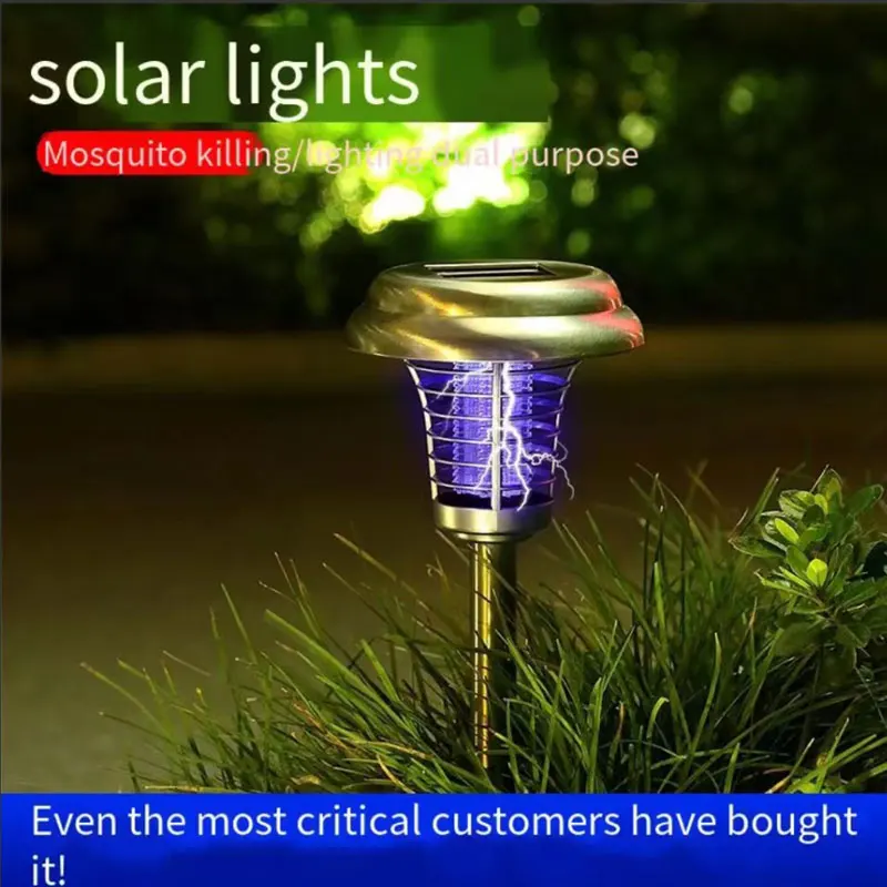 Поглощающая солнечную батарею противомоскитная лампа, водонепроницаемая лампа для ловли червя, уличная умная лампа с управлением искусственными червями из нержавеющей стали