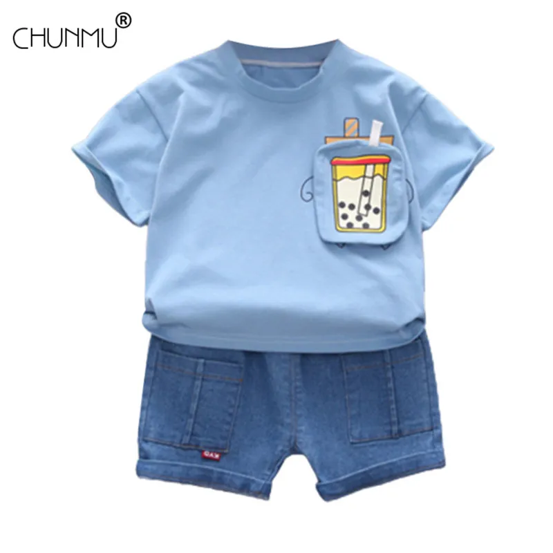 

Children Clothing 0-4T Baby Boy Clothes Set Summer Baby Girls Short Sleeve Tops + Shorts 2pcs Suits Casual Kids Boys Clothes