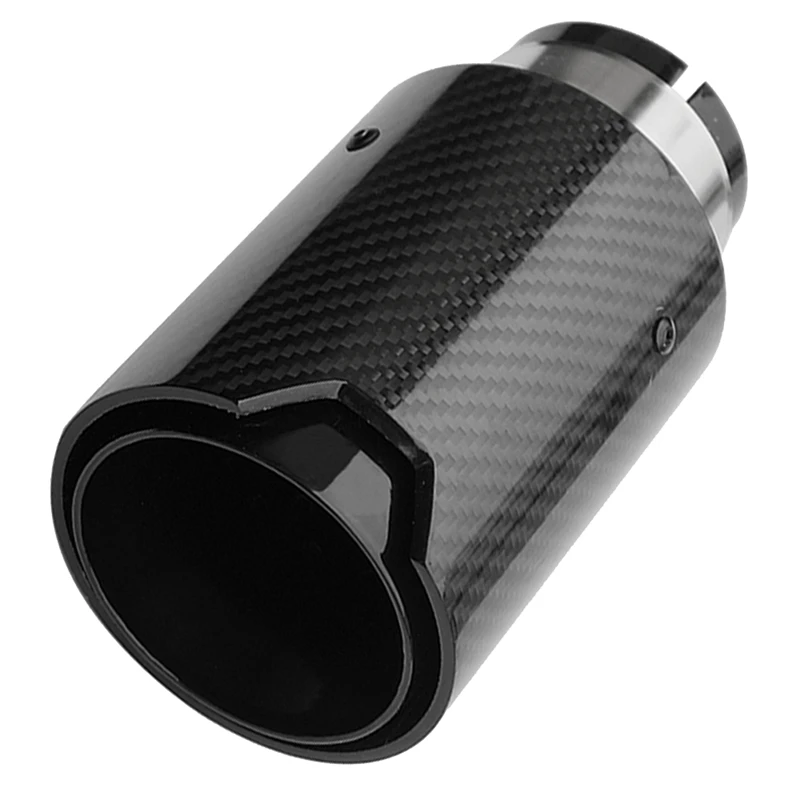 

Глянцевый черный глушитель из углеродного волокна с задним хвостом для выхлопной трубы, наконечник для BMW серии M, универсальные наконечники глушителя