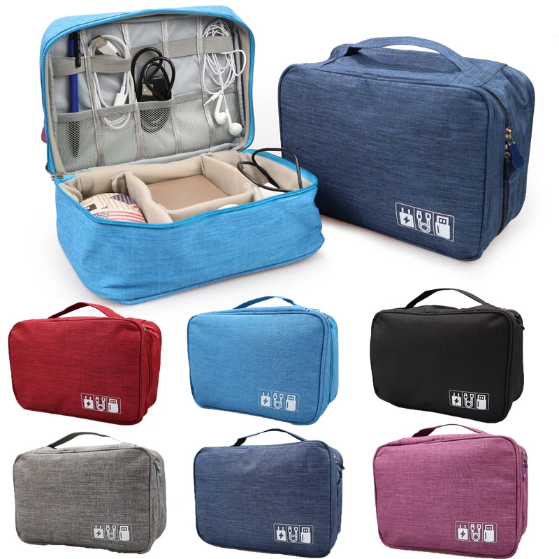 

Storage Bags Travel Cable Bag Waterproof Digital Electronic Organizer Portable USB Data Line Charger Plug Cable Storage Bag