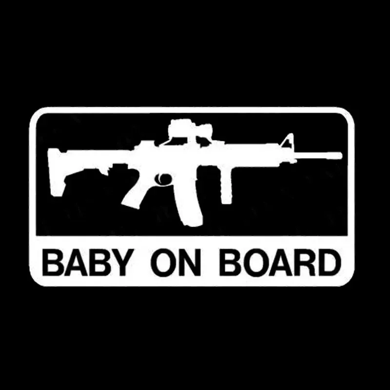 

Личность Baby on Board AR-15 Армейская автомобильная наклейка Модные украшения из ПВХ Аксессуары для мотоцикла водонепроницаемая наклейка