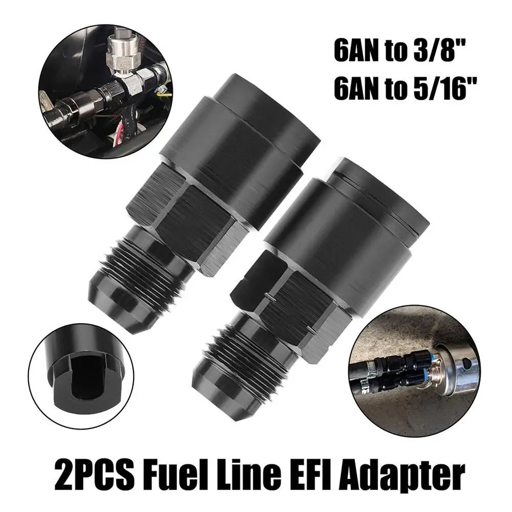 

2 шт. топливная линия рельса EFI комплект адаптеров фитинги подача/возврат от AN6 до 3/8 дюйма 5/16 дюйма быстрое соединение резьбовой разъем EFI