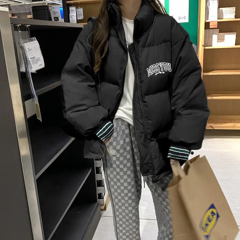 Winter Coat for Women Coats Parkas Puff Jackets Cotton Padded Jacket Korean Fashion Warm Y2k Tops Embroidery Thickening