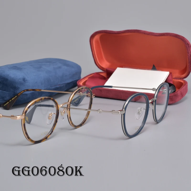 

Italian Luxury Brand optical glasses frame GG0608OK Plate high quality Round Prescription glasses frame Eyewear frame for wome