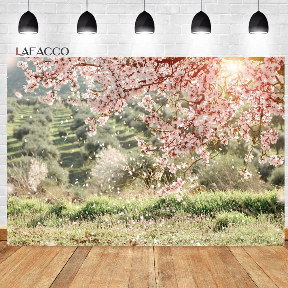 

Laeacco весенний Вишневый цветок фон для фотосъемки свадебный душ Девушки Женщины портрет индивидуальный фон