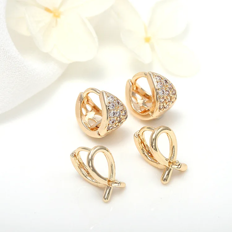 

14K Gold Color Heart Shape Hoop Earrings for Women Trendy Geometric Drop Statement Earrings Party Fashion Jewelry Gift