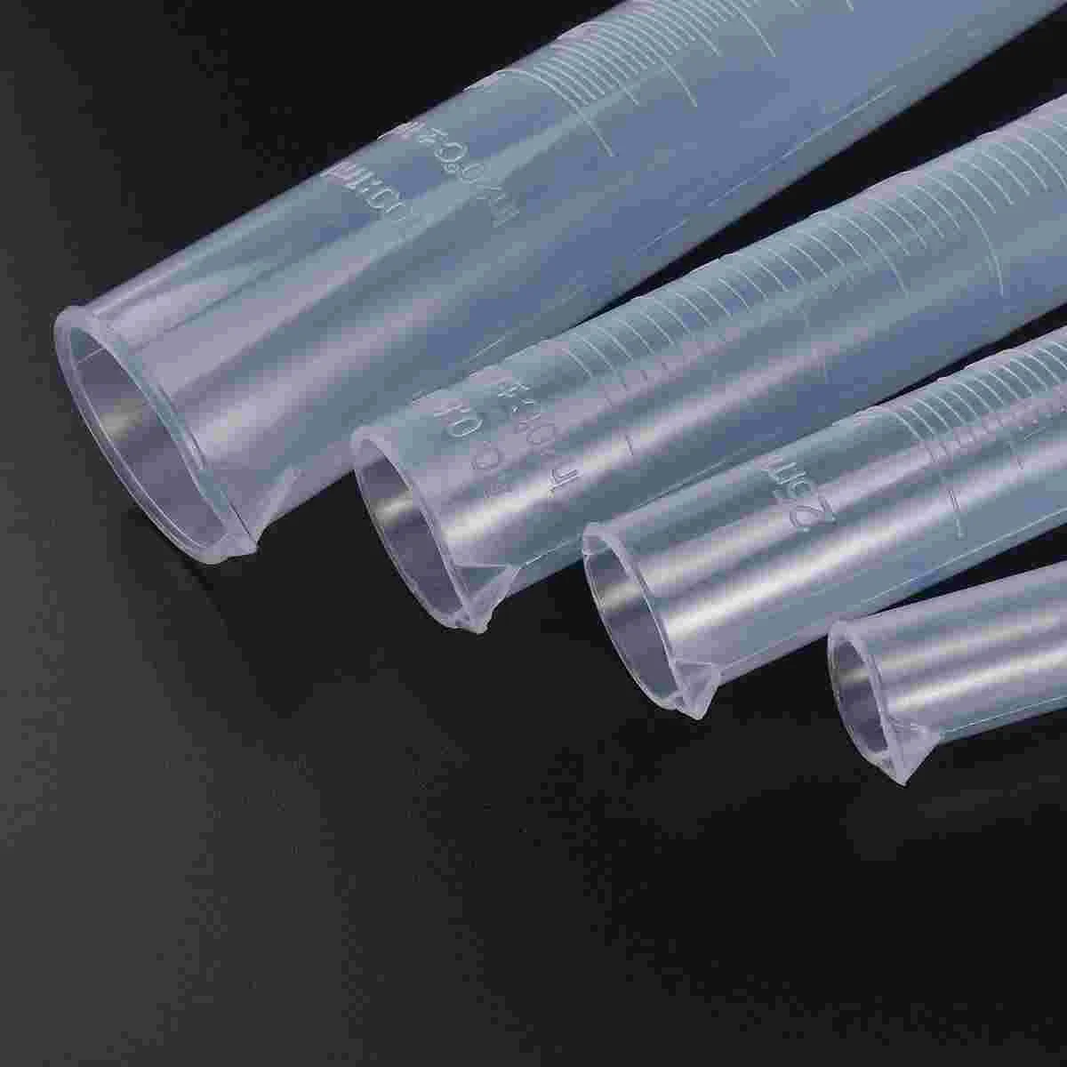 UEETEK 4 шт. прозрачный мерный пластиковый градуированный цилиндр 10 мл/25 мл/50 мл/100 мл