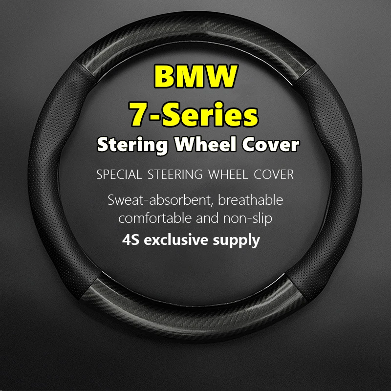 

Carbon Fiber For BMW 7 Series Steering Wheel Cover Leather Carbon Fit 730Li 735Li 740Li 745Li 750Li 760Li 2004 2005 2007 2008