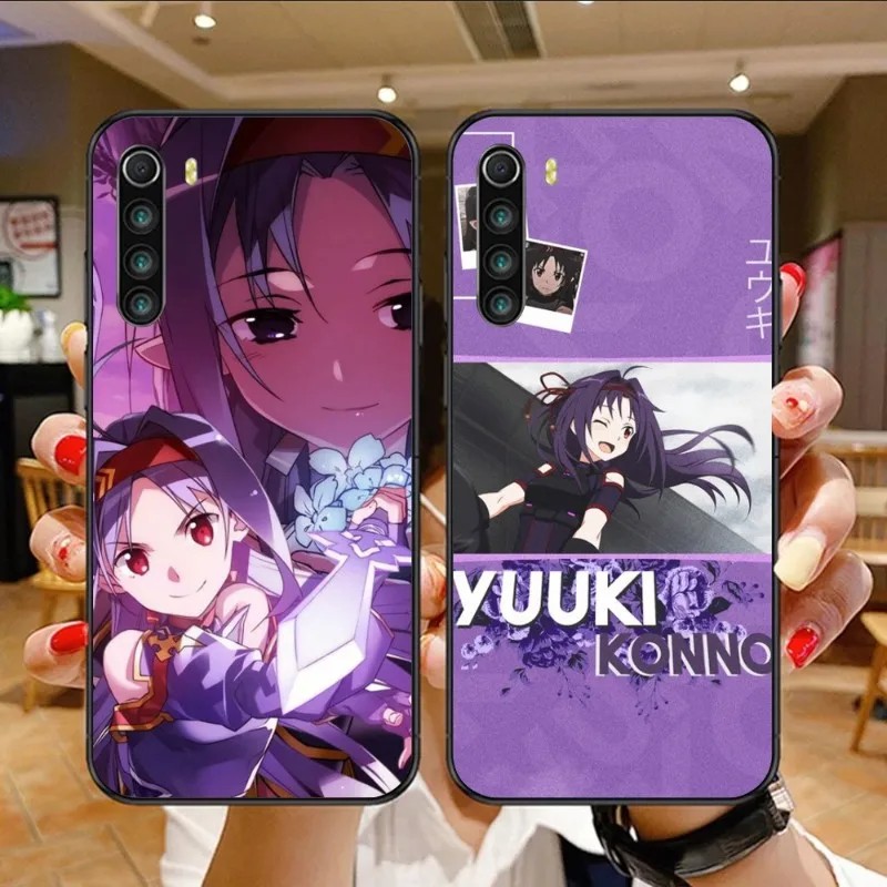 

SAO Yuuki Konno Mobile Phone Case for Xiaomi Mi 13 12 12S 12T 11T 10T 9T Lite Pro Ultra Poco F3 F4 F5 X4 GT Black Cover Funda