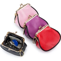 genuine leather vintage women coin purse ladies hasp clutch small female wallets handbag id credit card holder money bag pouch