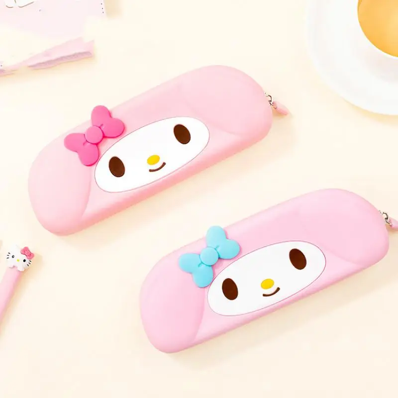 

Kawaii Sanrio Pen Case Cinnamoroll My Melody Accessories Cartoon Anime Cute Beauty Stationery Storage Box Toys for Girls Gift