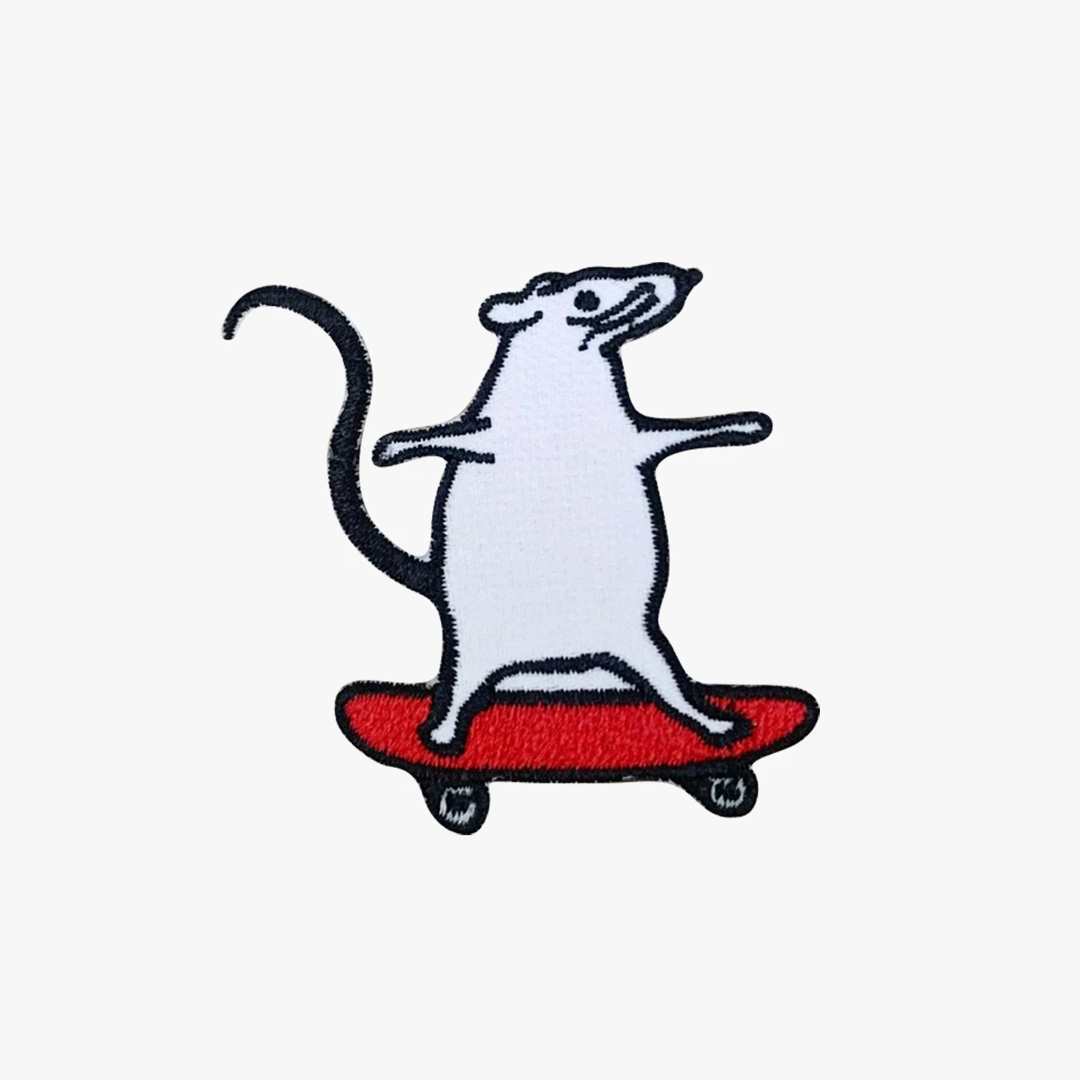 Rat on skateboard Embroidered patches iron on Rat iron on for Jackets embroidery for backpack Iron On Patch Badges for hats
