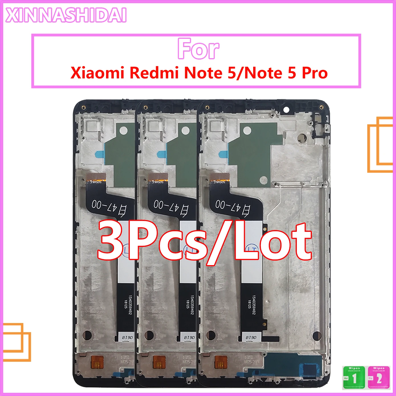 

3pcs/lot Digitizer Assembly For Xiaomi Redmi Note 5 Lcd Display For Redmi Note 5 Display Replacement Repair Parts With Frame