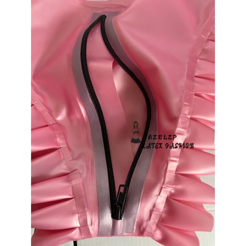 Латексные резиновые сексуальные шорты Gummi с молнией на промежности нижнее белье