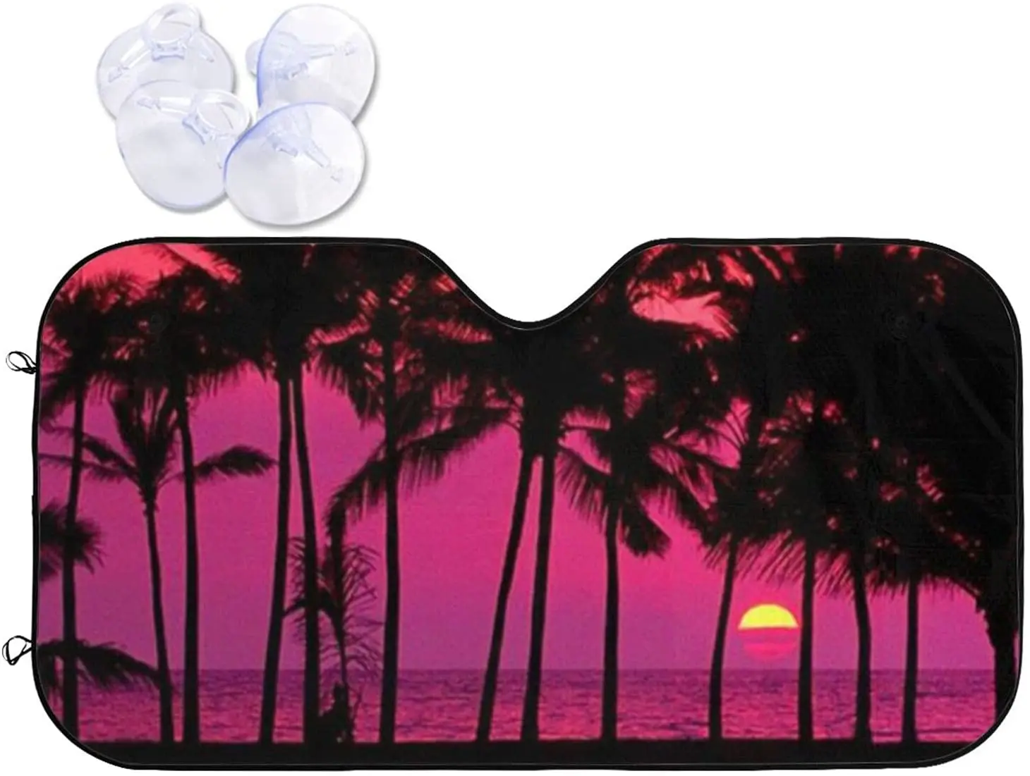 

Красивый пляжный декор, солнцезащитный козырек на лобовое стекло, автомобильные солнцезащитные блоки, солнцезащитный козырек с УФ-лучами (55x29,9 дюйма)
