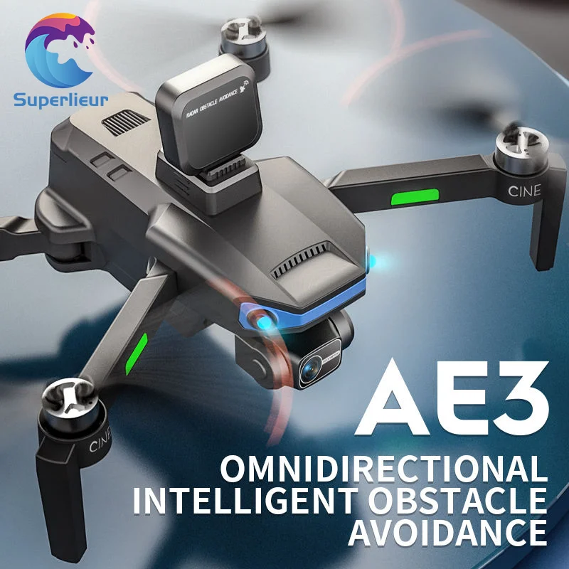 

Superlieur AE3 Pro Max Gps Drone 8k Dual Camera 6axis Eis Gimbal 5g Wifi Fpv Folding Quadcopter Remote Control Aerial