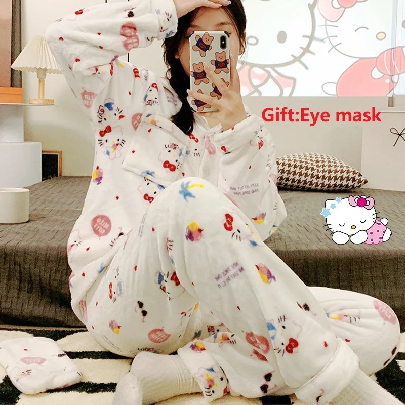 

Пижамный комплект Женский плюшевый с капюшоном, 2 шт.