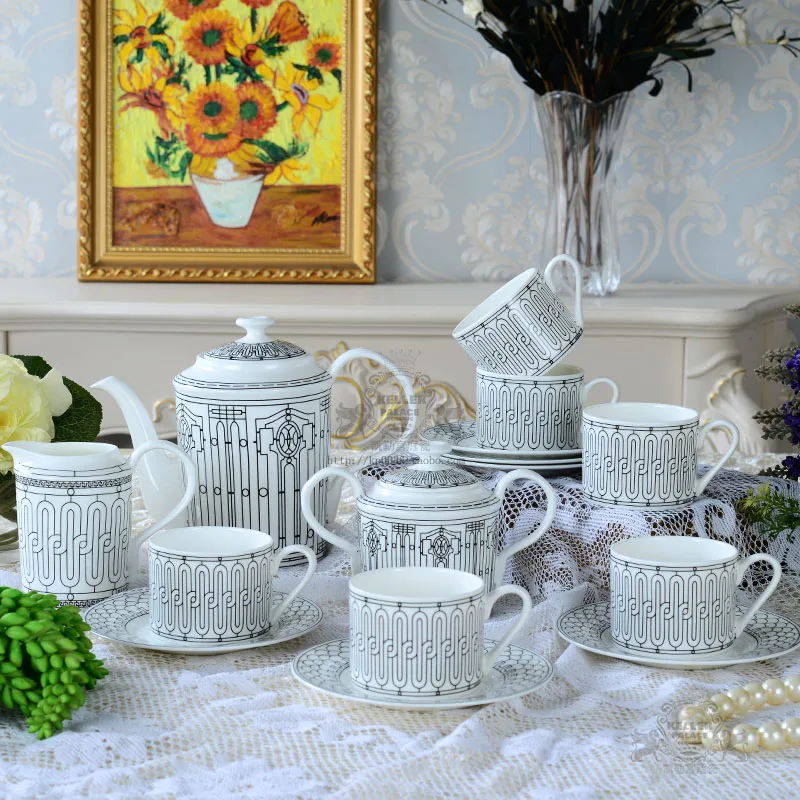 Parcel post h home European tea set bone china coffee set English afternoon tea ceramic black tea coffee cup