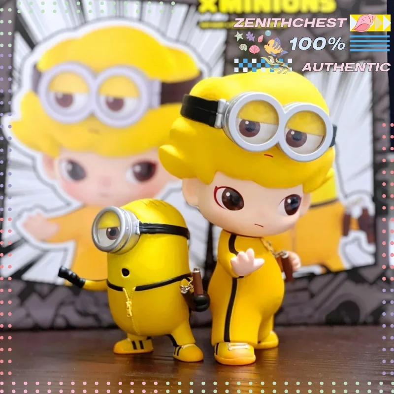 Фото Коллекционная фигурка POP MART Dimoo x Minions: Милый настольный декор, модный акцент для дома, креативный повседневный подарок, персонализированный. №3