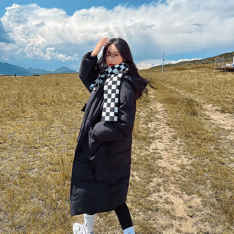 Cotton padded jacket women 2022 winter new Ladies mid-length Korean Parkas coat thickened over the knee coat sweet Lady