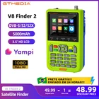 Цифровой спутник GTMEDIA V8 FINDER 2, измеритель емкости 5000 мА  ч, S2S2X, ЖК-дисплей 3,5 дюйма, 1080P HD Satfinder, Бразилия
