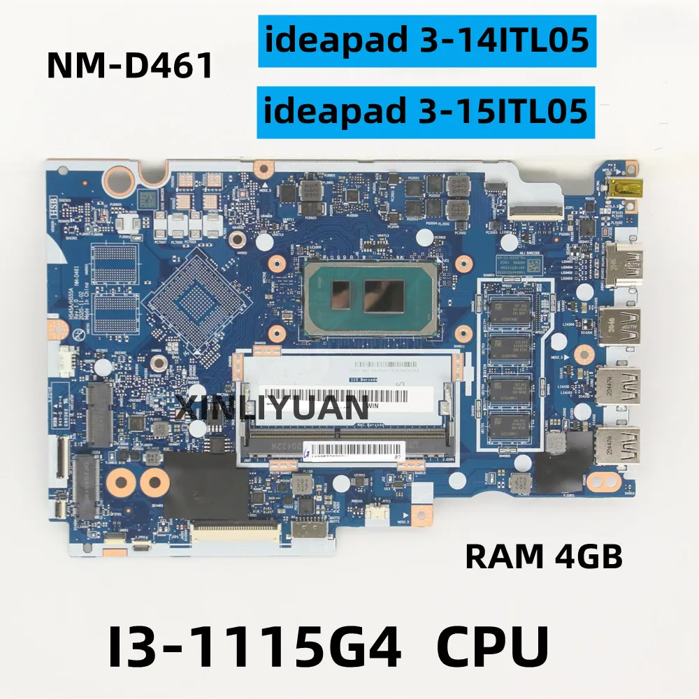 

Материнская плата для ноутбука Lenovo IdeaPad 3 14ITL05 / 3 15ITL05 HS45A/HS55A NM-D461, с SRK07 I3-1115G4 CPU,RAM 4 Гб, DDR4 100% тест