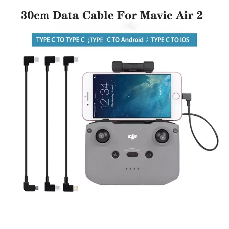 

Camera Drone Cable For DJI MINI 2/3 Pro Control Micro USB Type-c IOS For DJI Mavic Air 2S Tablet Smartphone Drone Accessories