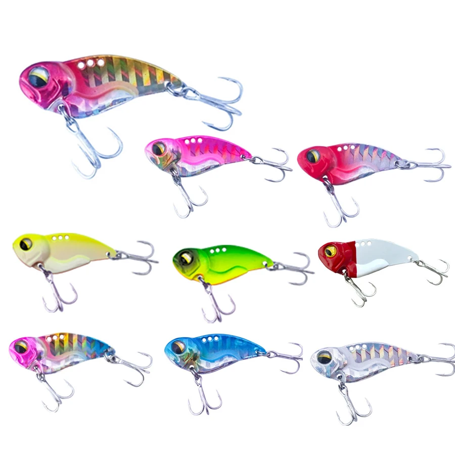 

10pcs Metal Blade Fishing Bait Hard VIB Blade Baits Crank Baits Sinking Lures for Bass Trout Crappie Walleye 5g/7g/10g/14g/20g