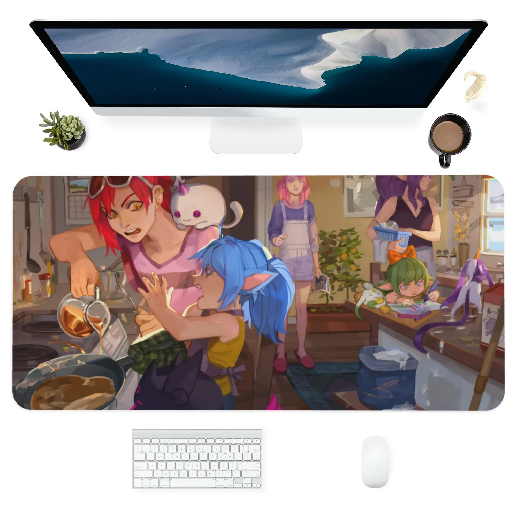 

Fashion XXL Extra Large LOL League of Legends Gaming Mouse Pad Cute XXL Desk Mat Water Proof Nonslip Laptop Desk Accessories