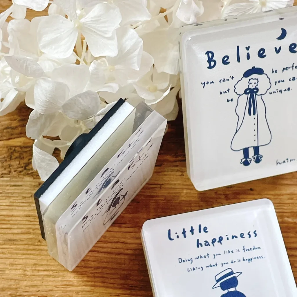 63penhouse X Hairmo винтажный резиновый штамп Маленькое счастье для DIY Скрапбукинг