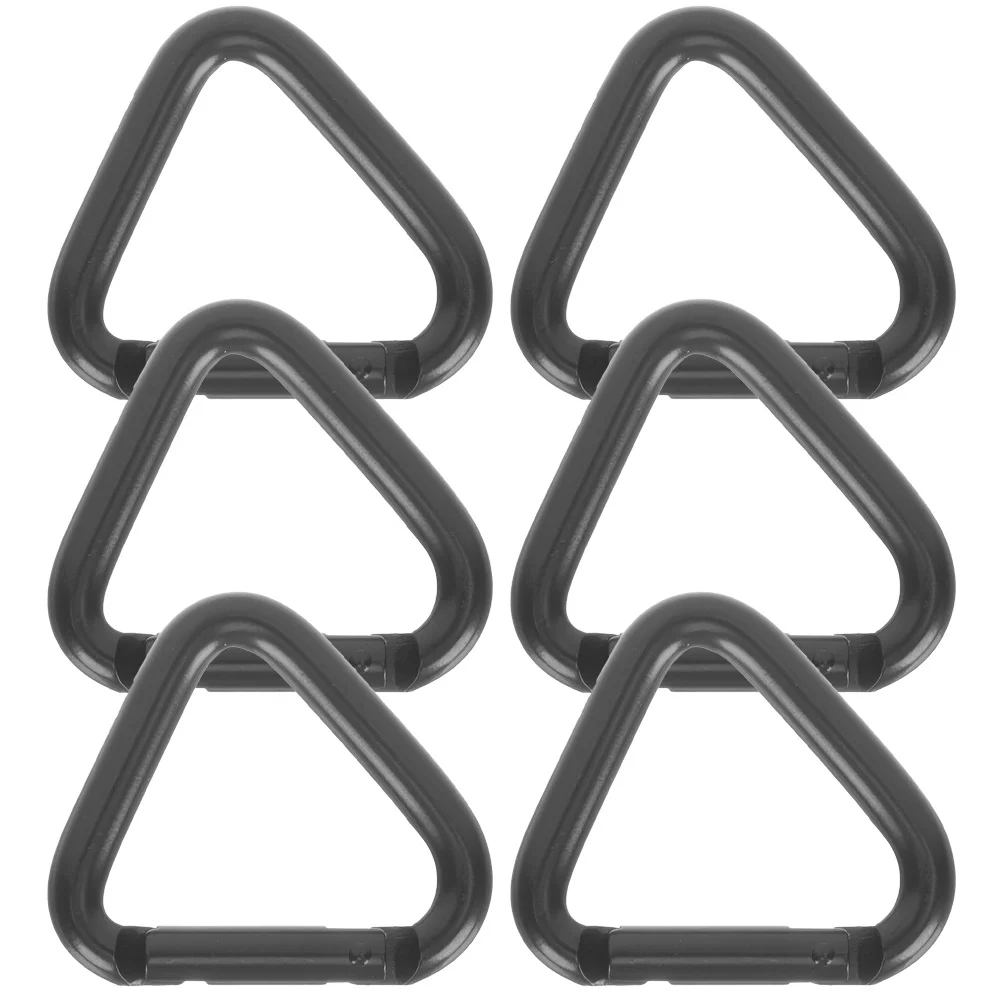 

6Pcs Triangle Climbing Buckle Climbing Buckle Heavy Duty Carabiner Clip Metal Carabiner Clip