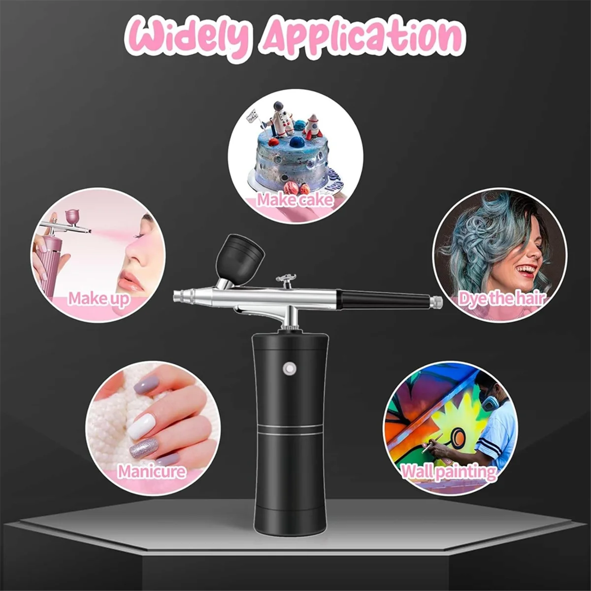 Комплект аэрографа Беспроводной мини-аэрограф с компрессором и насадкой 0 3 мм