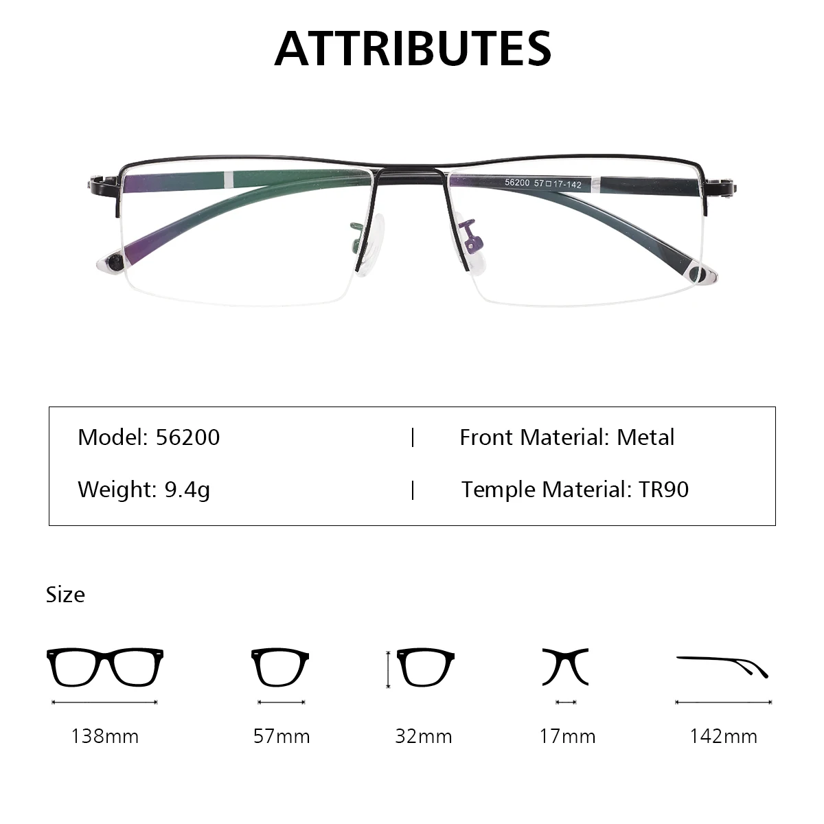 VIPA Металлическая оправа для очков мужские