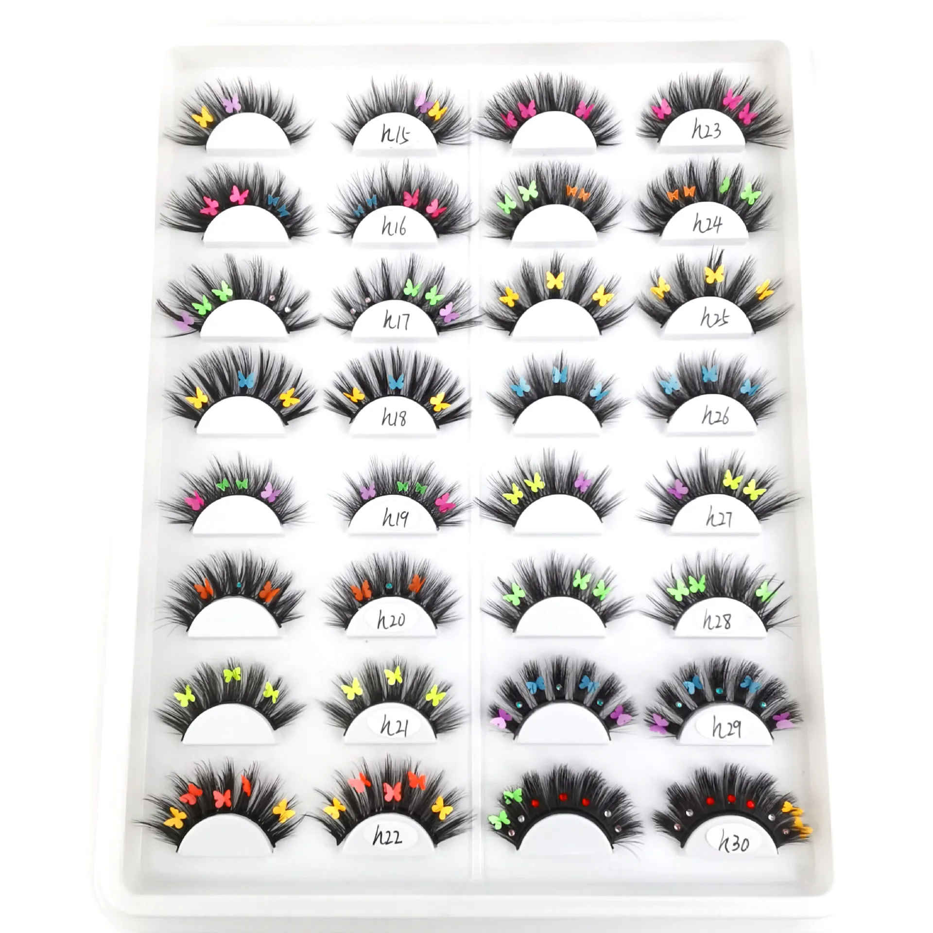 

Colored Chemical Fiber Eyelashes Imitation Mink Eyelashes Color False Eyelashes False Eyelashes Multicolor Eyelashes