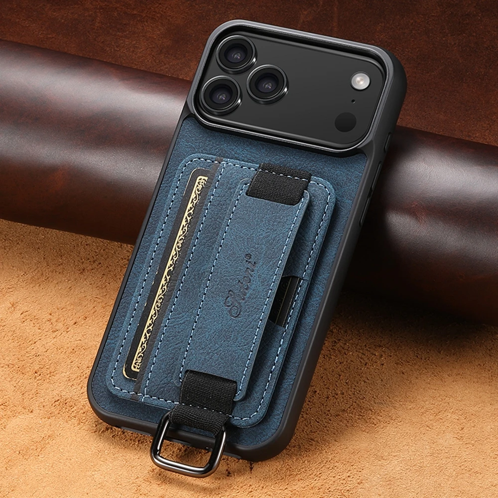Фото Противоударный деловой чехол для iPhone 17 с отделением для карт, подходит для 16 Pro Max, 15, 14, 13, с держателем для карт и защитным покрытием. №4