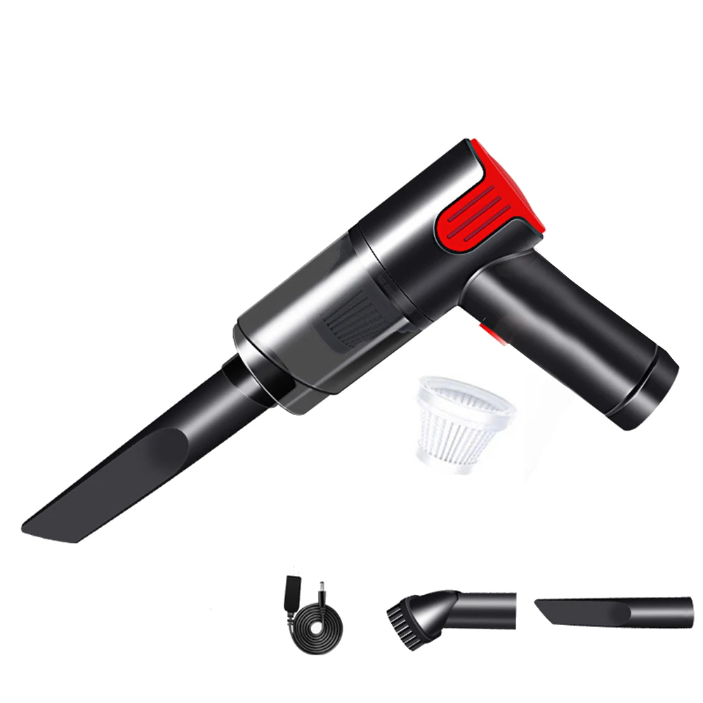 

Portable Wireless Car Vacuum Cleaner Handheld Powerful Vacuum Cleaner for Car Cordless Home Appliance Mini Cleaner Red
