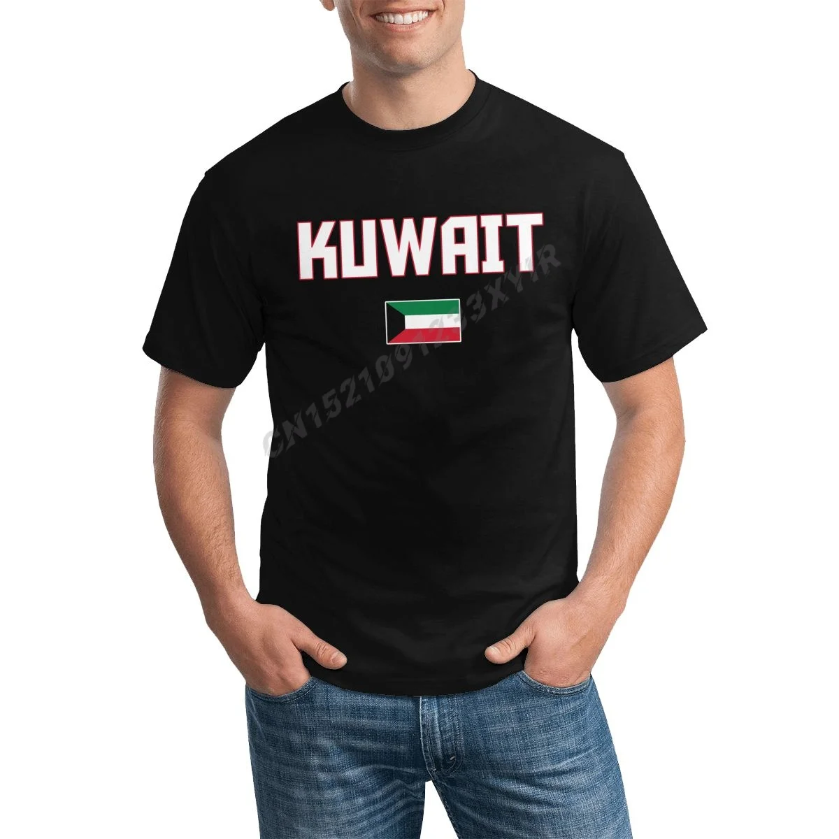 

Мужская футболка с принтом флага Кувейта, крутая футболка Kuwaitis, Мужская футболка из 100% хлопка, яркая футболка с круглым вырезом, модная футб...