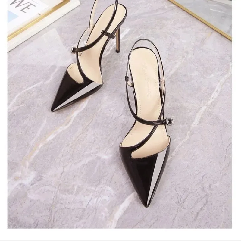 Новые золотистые серебряные туфли-лодочки женские модные остроконечные