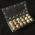 50 шт., прозрачный контейнер для хранения Перепелиных яиц, 18 ячеек