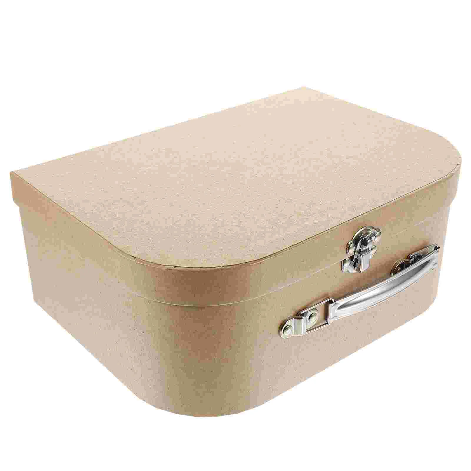 

Paperboard Suitcases Paper Storage Box Decorative Gift Boxes With Lids Travel Themed Chest Small Stackable Luggage Mache Box