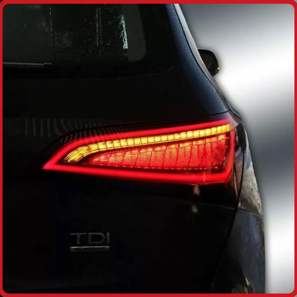 Фото Для Audi Q5 8R 2008-2018: Обновленные задние фонари в сборе, светодиодные автомобильные аксессуары, Plug and Play, динамические указатели поворота, стиль OEM №1